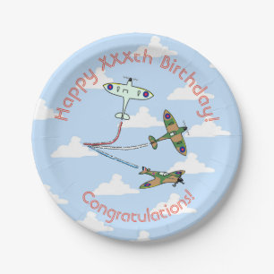 Spitfires Blue Sky Paper Plate