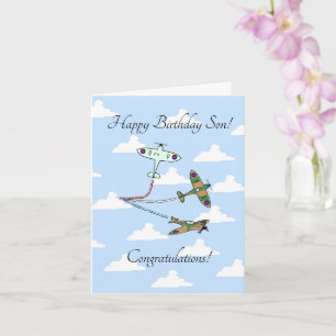 Spitfires - Customisable Son - Birthday Card