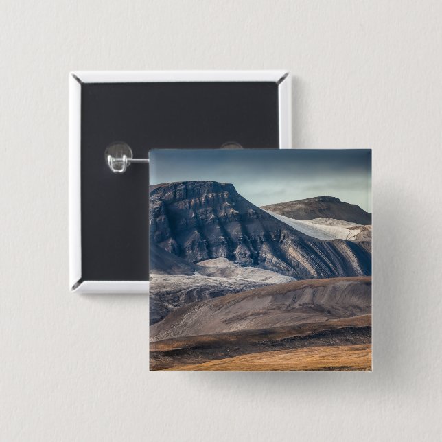 Spitsbergen Landscape Photo 2 Inch Square Button (Front & Back)
