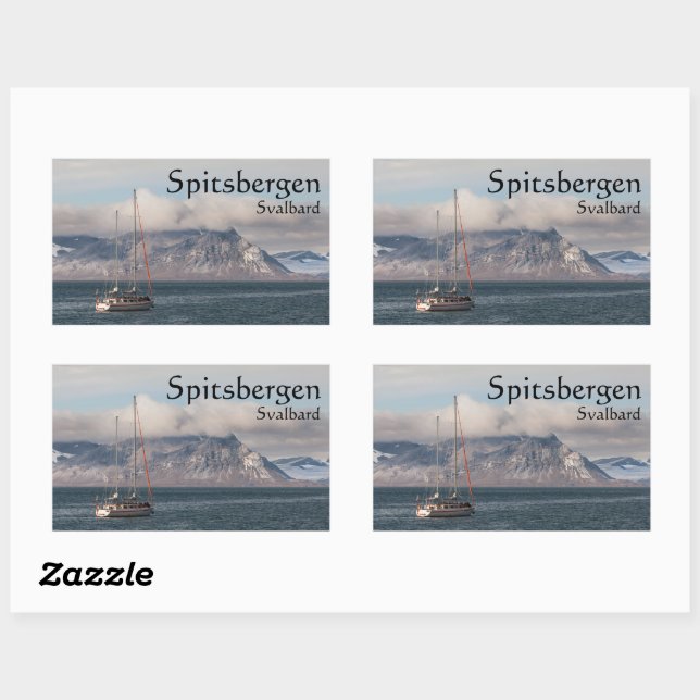 Spitsbergen Svalbard Sailboat Sticker (Sheet)