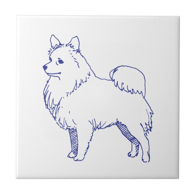 Spitz dog breed tile (Front)