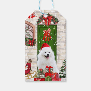 Spitz Dog Christmas  Gift Tags