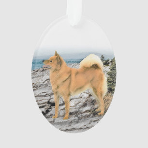 Spitz finlandais à Seashore Peinture - Chien Art