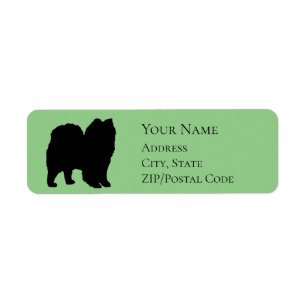 Spitz Pom Silhouette Adresse de retour