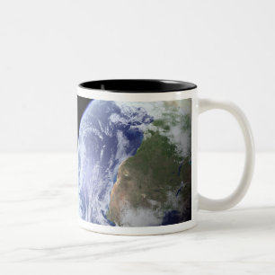 Spitzer departing the Earth soon after launch Two-Tone Coffee Mug