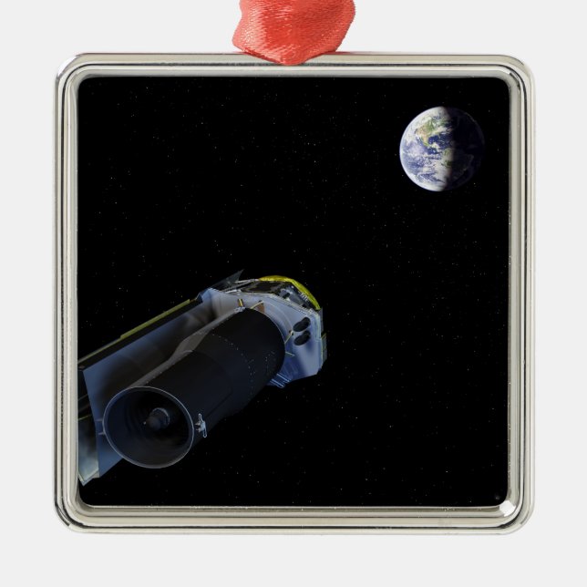 Spitzer points its high-gain antenna metal ornament (Front)