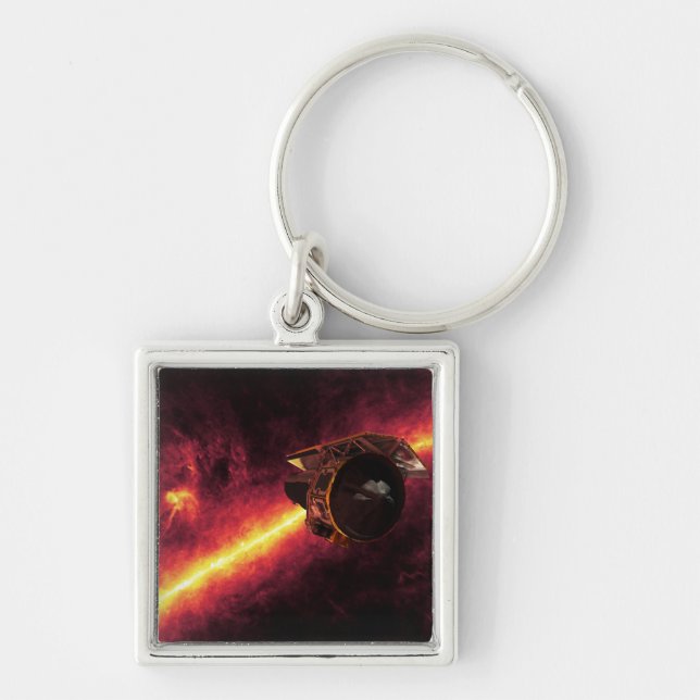 Spitzer seen against the infrared sky 2 keychain (Front)