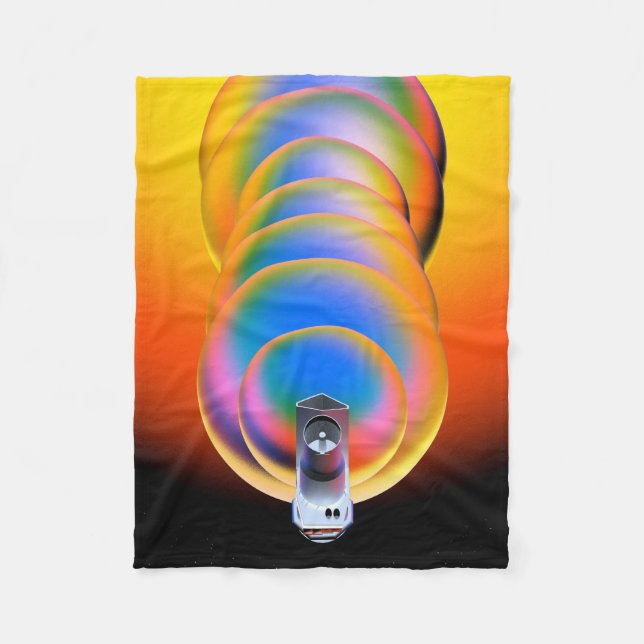 Spitzer Space Telescope Poster. Fleece Blanket (Front)