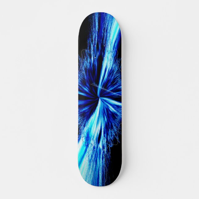Splash Abstract Digital Fractal Skateboard (Front)
