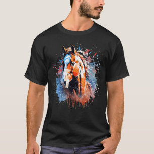 Splash American Quarter Horse  Colorful T-Shirt