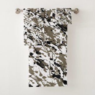Splash and Drip Art Bath Towel Set