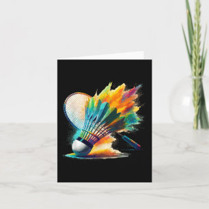 Splash Art Badminton Player Shuttle Racket Sports  Card