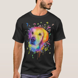 Splash Art Golden Retriever Dog Gift Men Women Gol T-Shirt