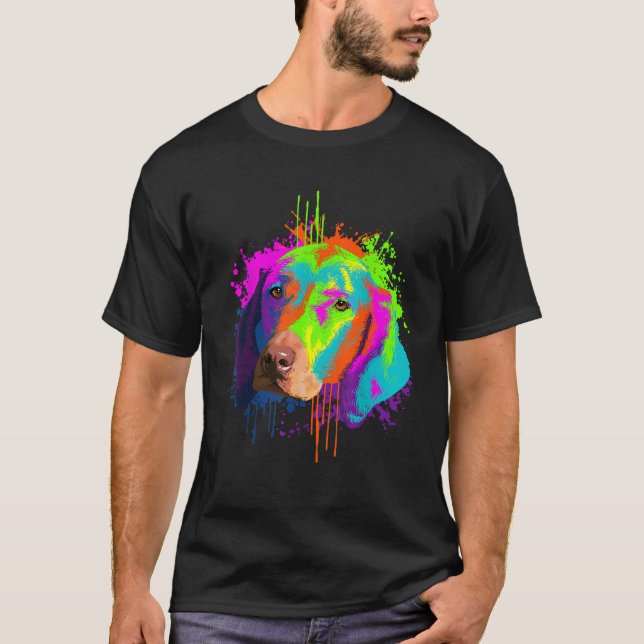 Splash Art Vizsla Dog Holder Gift Idea Dogs  T-Shirt (Front)