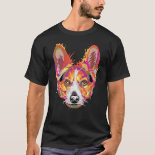 Splash Art Welsh Corgi Cute Corgi Owners T-Shirt