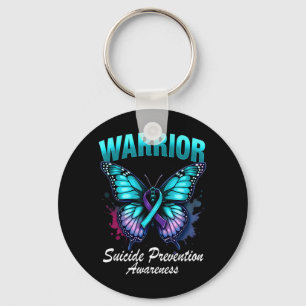Splash Butterfly Suicide Prevention Awareness Keychain
