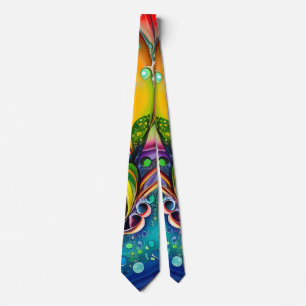 Splash! Colourful bubbles Abstract Tie