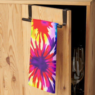 SPLASH DESIGN TIE-DYE KITCHEN TOWEL