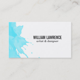 Splash   Expressive (blue) Business Card