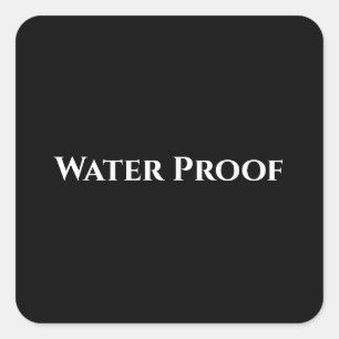 Splash Free Package Label Water Proof Black White