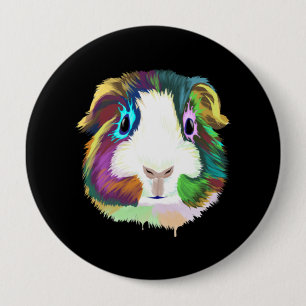 Splash Guinea Pig 4 Inch Round Button