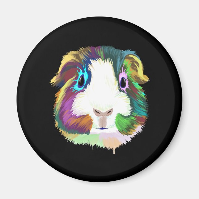 Splash Guinea Pig Magnet (Front)