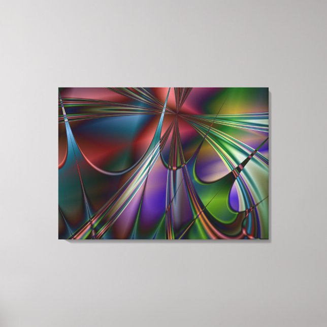 Splash Lattice Stretched Canvas Print (Front)