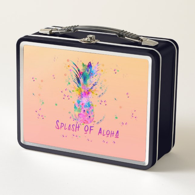 Splash of Aloha Retro Lunch Box (Devant)