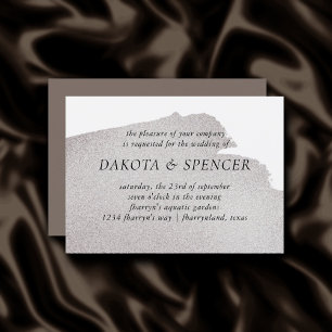 Splash of Beige Elegant Taupe Vintage Watercolor Invitation