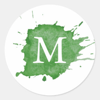 Splash Of Color Monogramme Sticker
