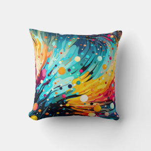 Splash Of Color Throw Pillow