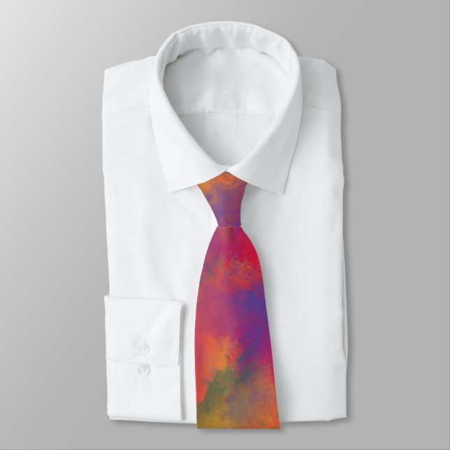 Splash of Colour Men's Necktie. Tie (Tied)