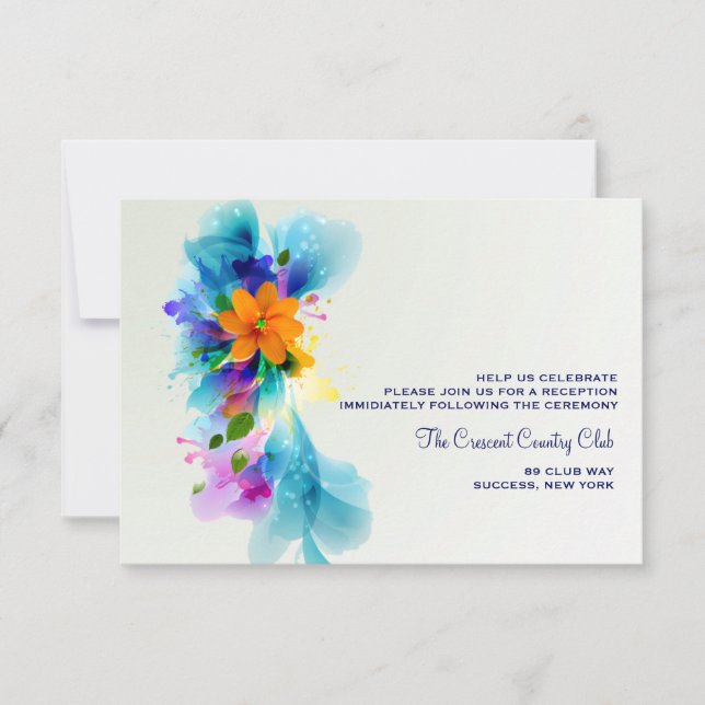 Splash of Colour Reception Card (Front)