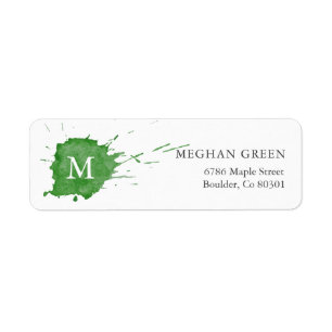 Splash Of Colour   Return Address Label