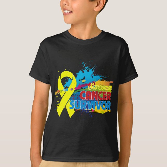 Splash of Colour - Sarcoma Survivor T-Shirt (Front)