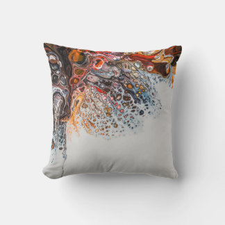 Splash of colours art throw pillow