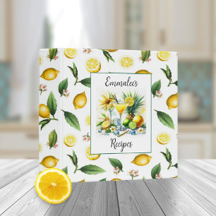 Splash of Luscious Lemons Custom Recipes Binder