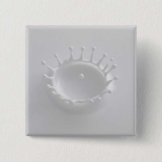 Splash of Milk 2 Inch Square Button (Front)