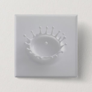 Splash of Milk 2 Inch Square Button