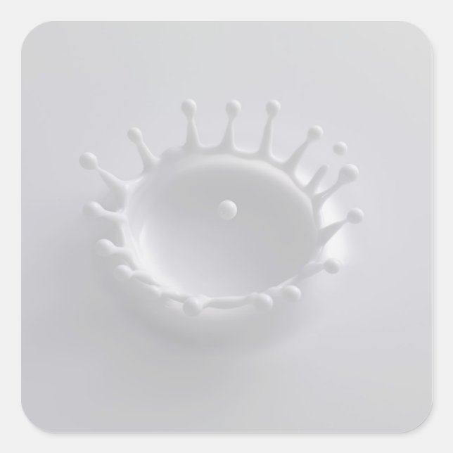 Splash of Milk Square Sticker (Front)