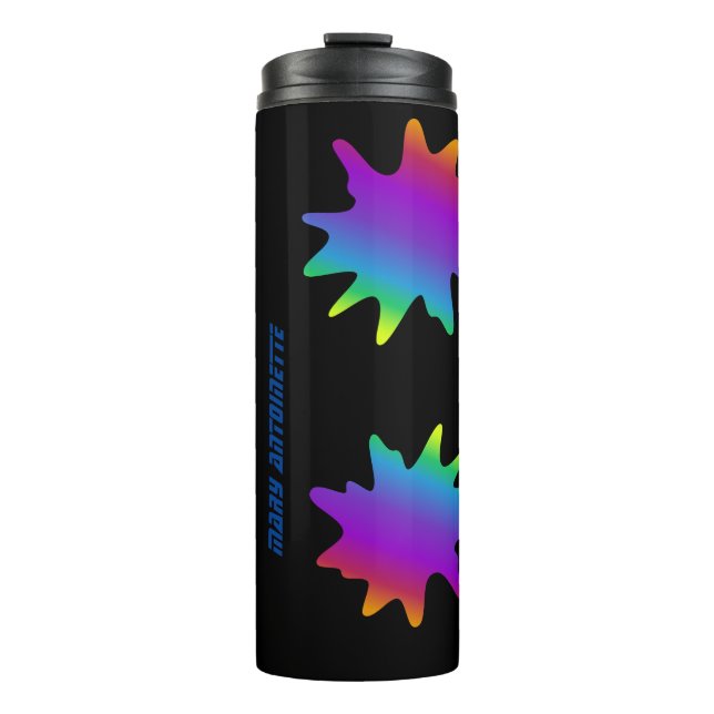 Splash of neon colour thermal tumbler (Front)