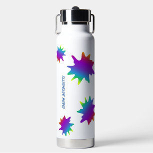 Splash of neon colour water bottle