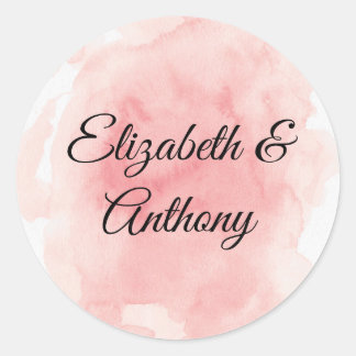 Splash of Pink Wedding Invitation Sticker