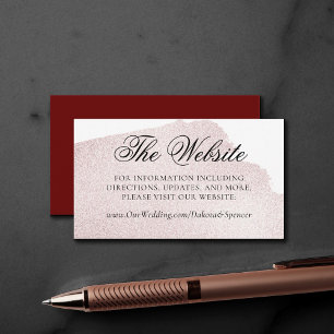 Splash of Red Elegant Modern Watercolor Website Enclosure Card