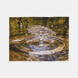 Splash of Water Drip Drop Fleece Blanket