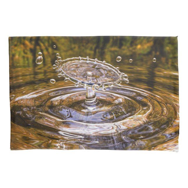 Splash of Water Drip Drop Pillowcase (Front)