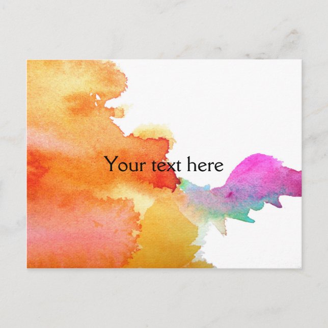 Splash of Watercolor Postcard (Front)