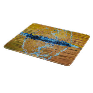 Splash on a fall evening cutting board