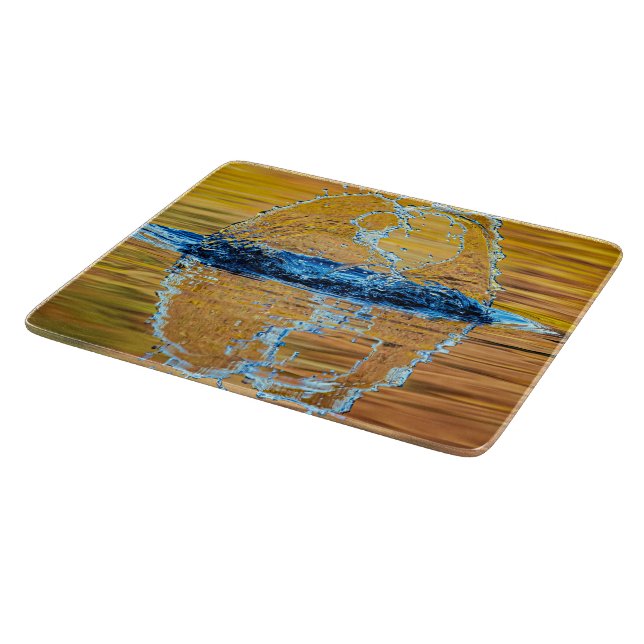 Splash on a fall evening cutting board (Corner)