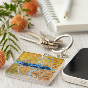 Splash on a fall evening keychain